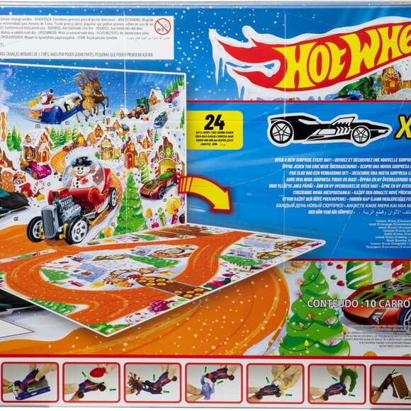 Hot Wheels 2025 Advent Calendar Playset with 10 Surprise Cars🔥 New | Christmas - Picture 4 of 4